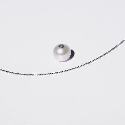 Pearl Through Omega Necklace