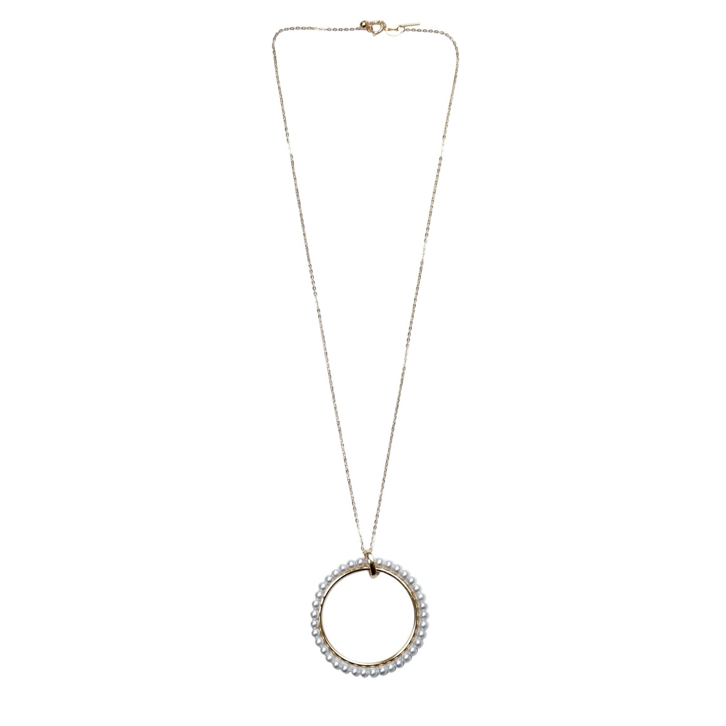 Pearl Double Circle Necklace