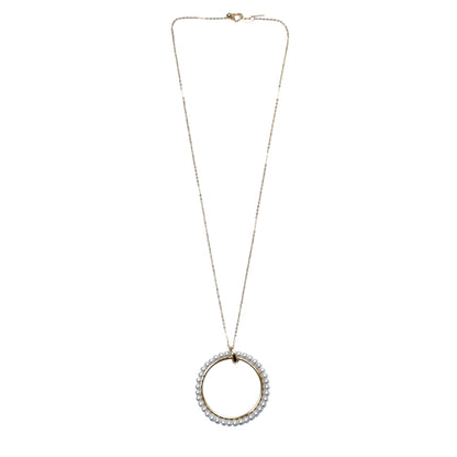 Pearl Double Circle Necklace