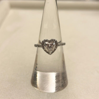 Heart Shape Halo Ring