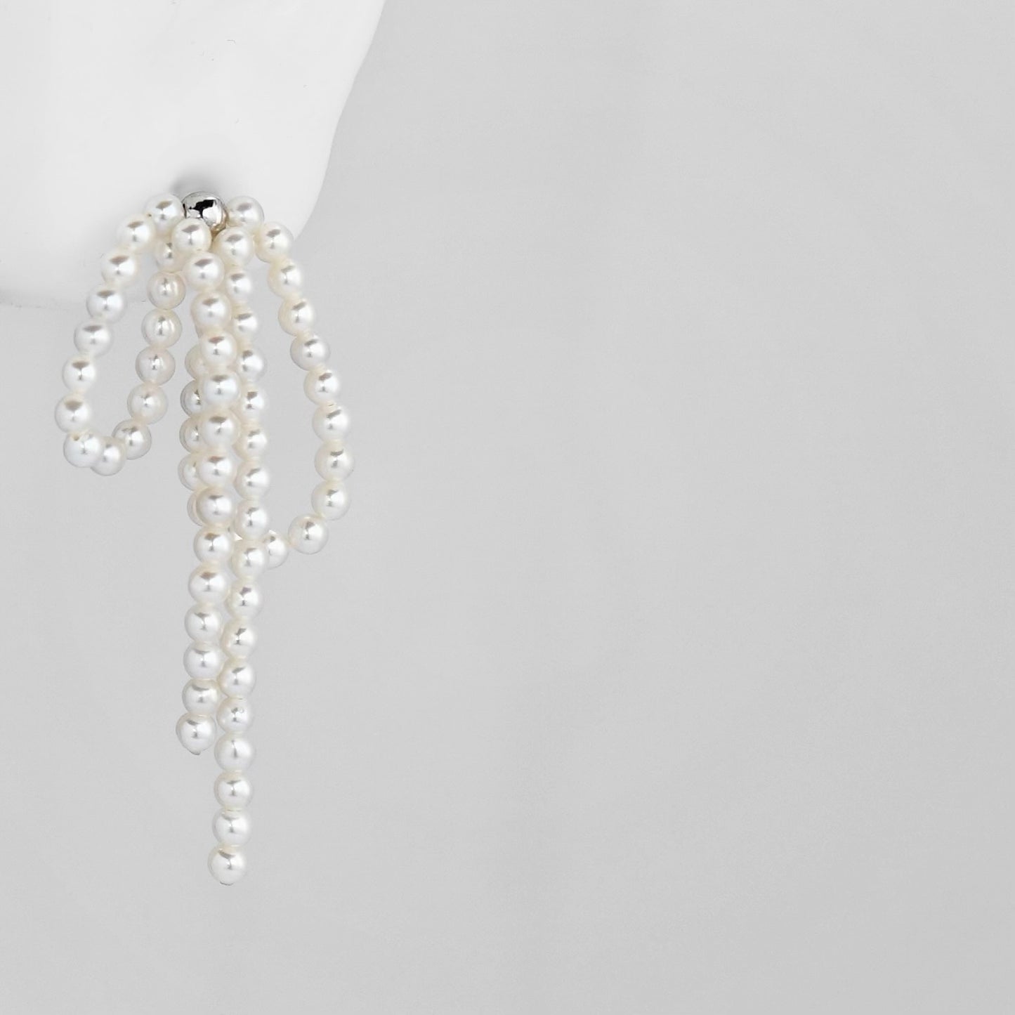 Pearl Ribbon Dangle Pierce