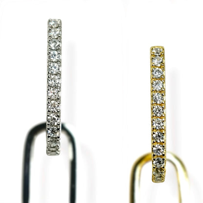 Moissanite Double Hoop 2way Pierce