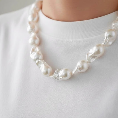Big Baroque Pearl Necklace