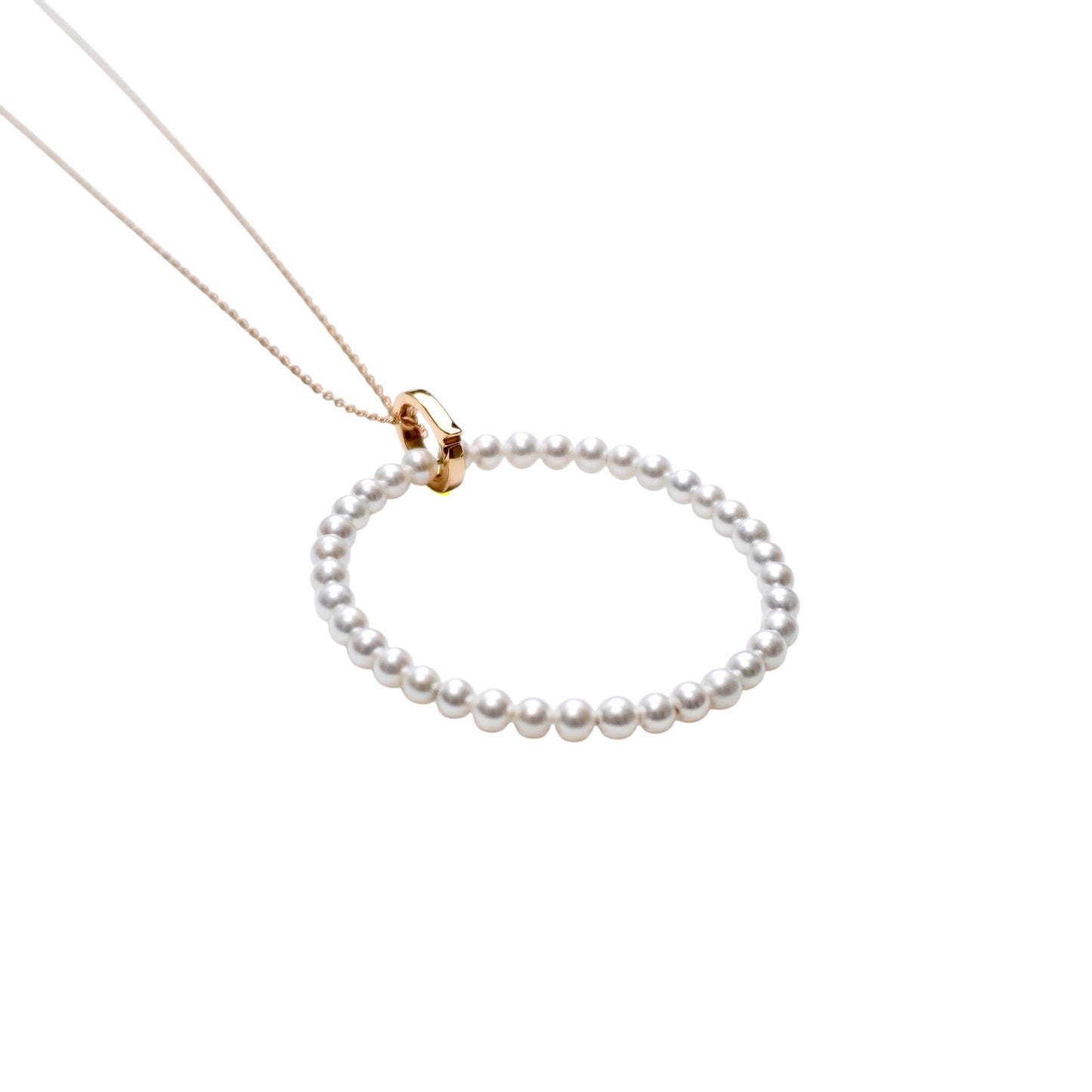 Pearl Double Circle Necklace