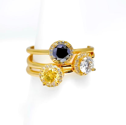 Moissanite Stella Halo Ring