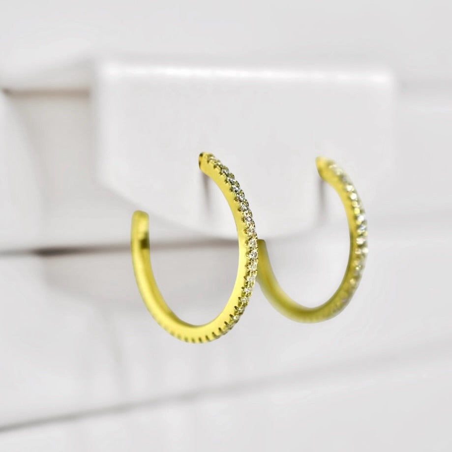 Moissanite Hoop Pierce