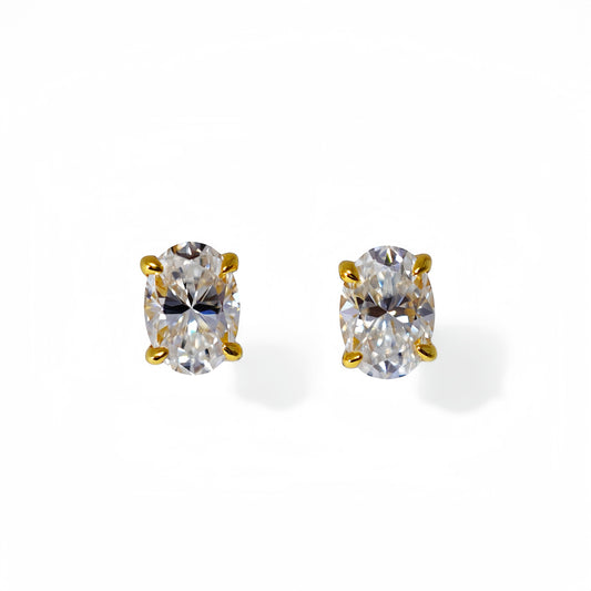 Moissanite Oval Cut Pierce
