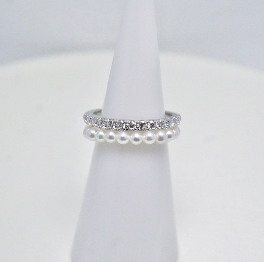Baby Pearl Full Eternity Ring