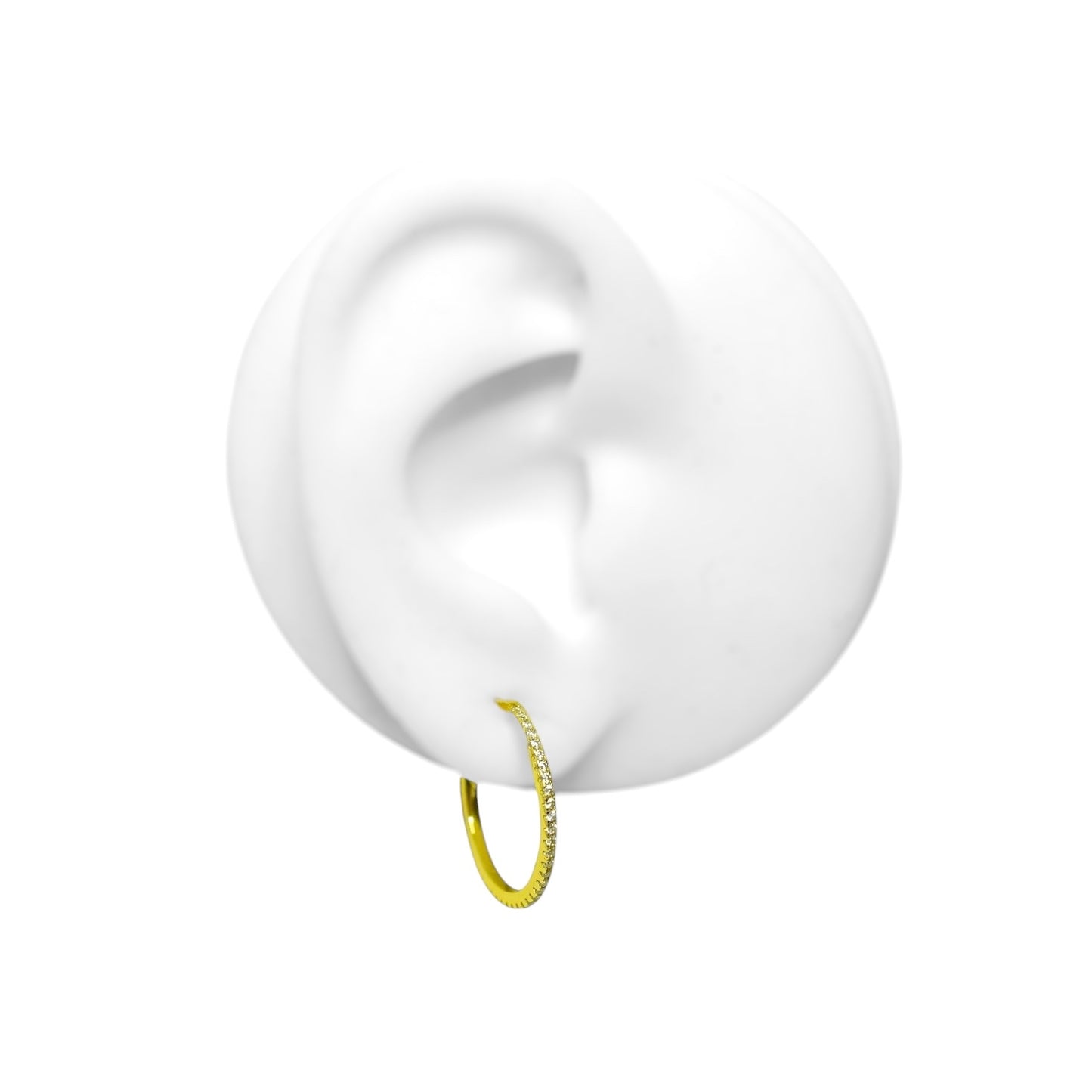 Moissanite Hoop Pierce