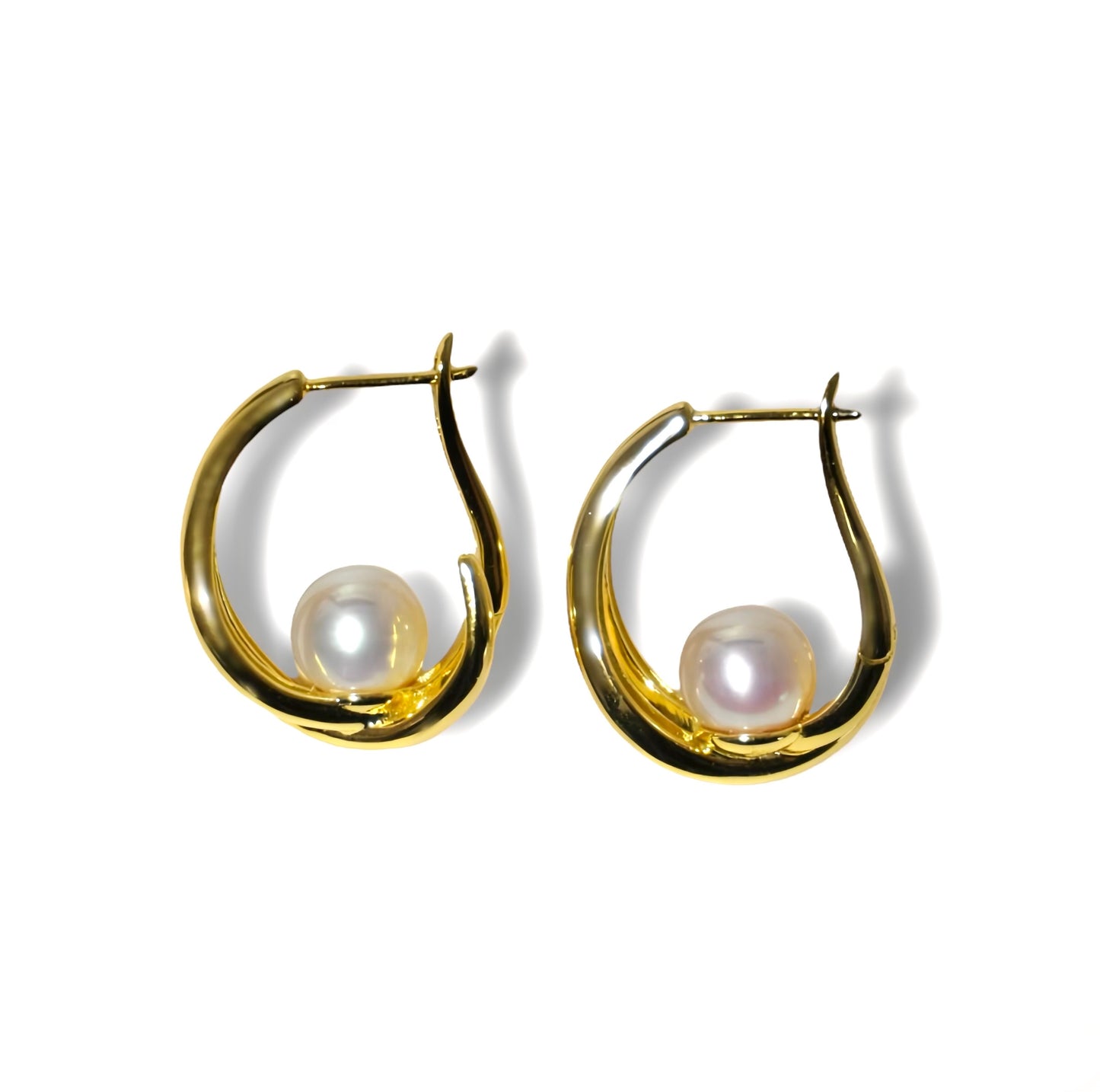 Pearl Double Hoop Pierce