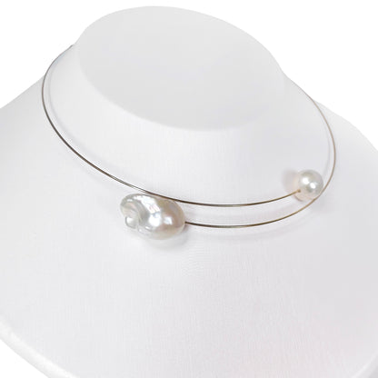 Baroque Oyster Pearl Choker Necklace