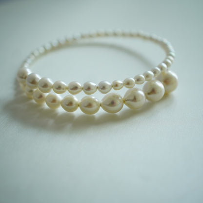 Pearl Choker Necklace and Bracelet