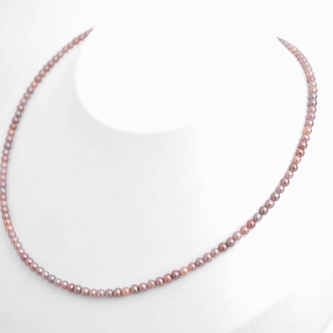 Baby Round Natural Multicolor Pearl Necklace