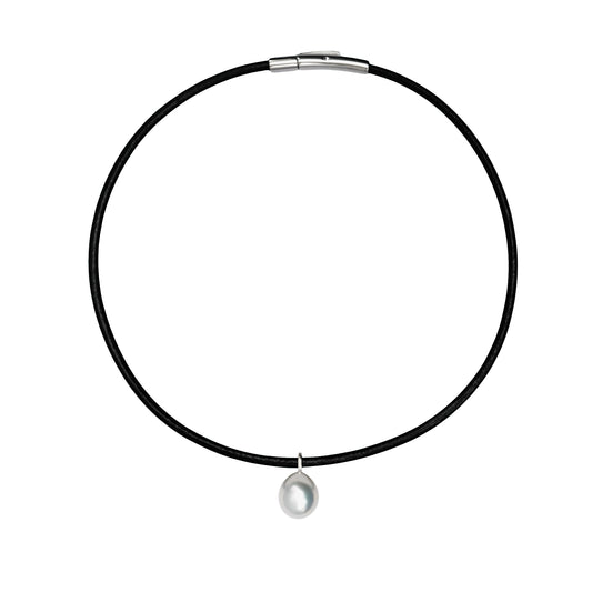 Baroque Pearl Leather Choker