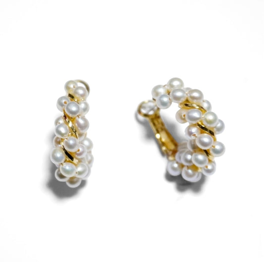 Petit Pearl Hoop Bouquet Pierce