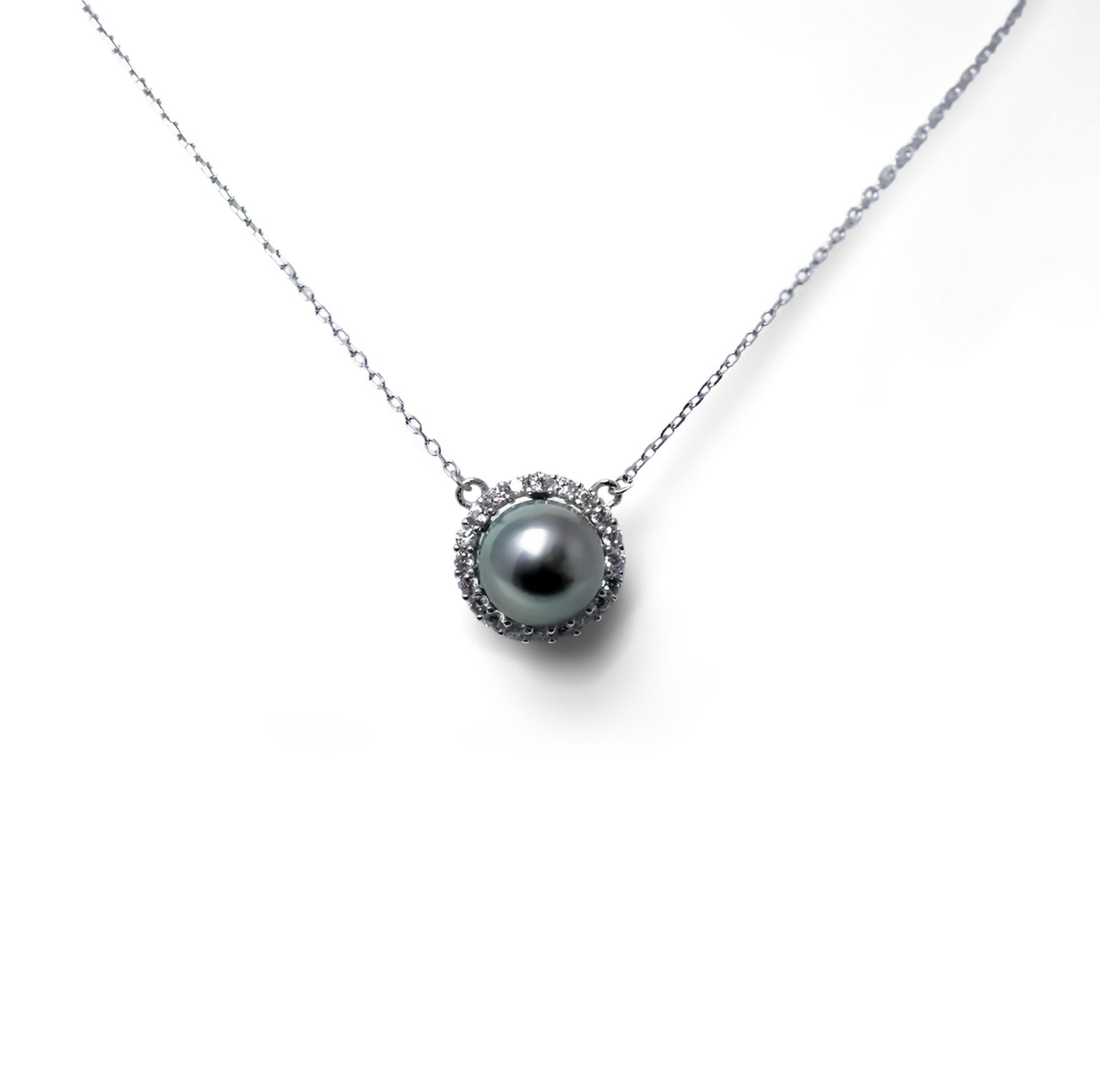 Tahitian Pearl Halo Design Pendant