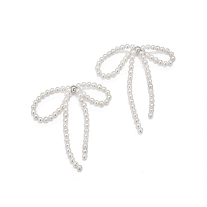 Pearl Ribbon Dangle Pierce