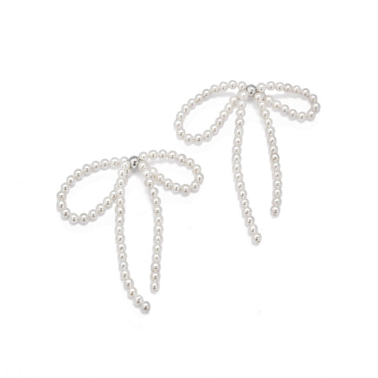 Pearl Ribbon Dangle Pierce