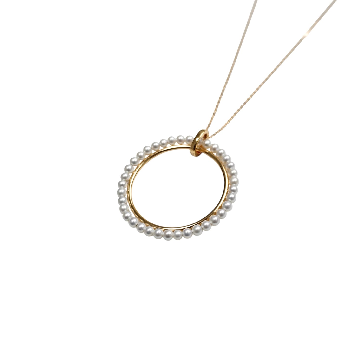 Pearl Double Circle Necklace