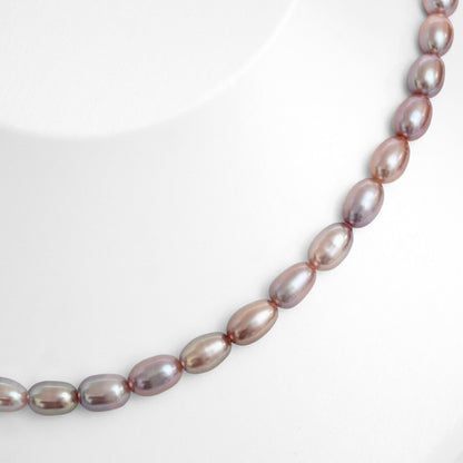 Oval Natural Color Pearl Necklace