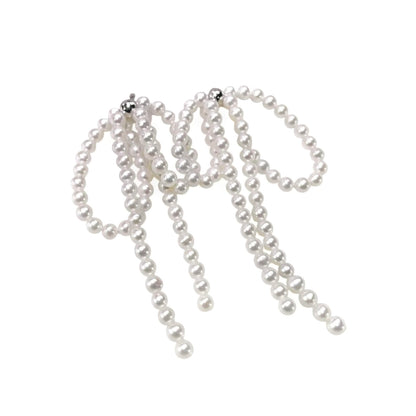 Pearl Ribbon Dangle Pierce