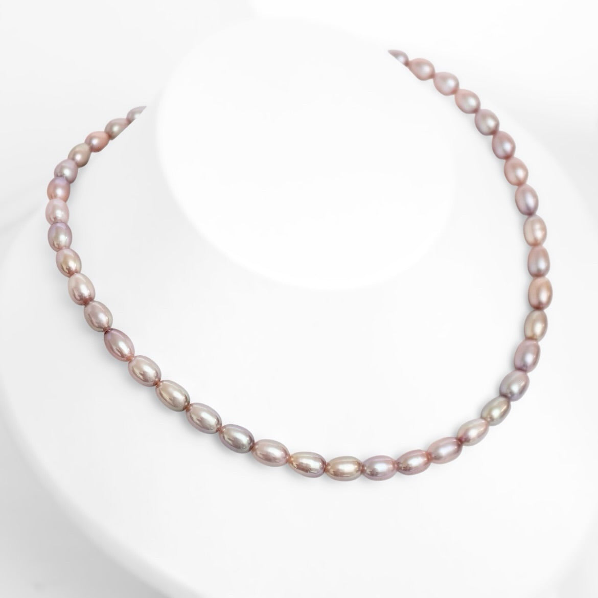 Oval Natural Color Pearl Necklace