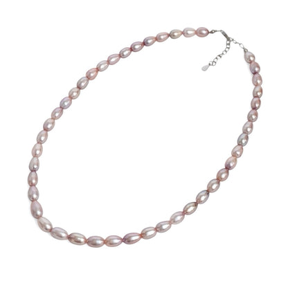 Oval Natural Color Pearl Necklace