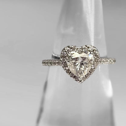 Heart Shape Halo Ring