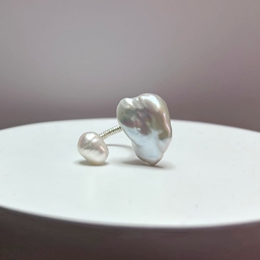 Double Baroque Pearl Ring