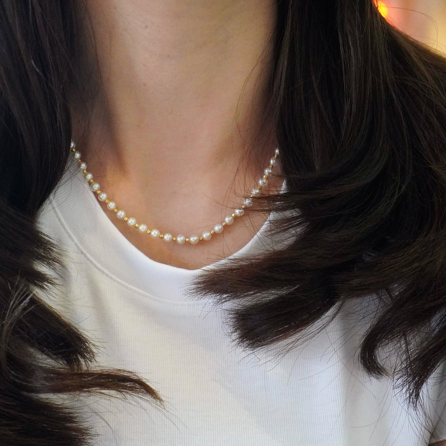 Baby Pearl Ball Mix Necklace