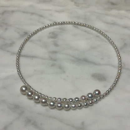 Pearl Choker Necklace and Bracelet