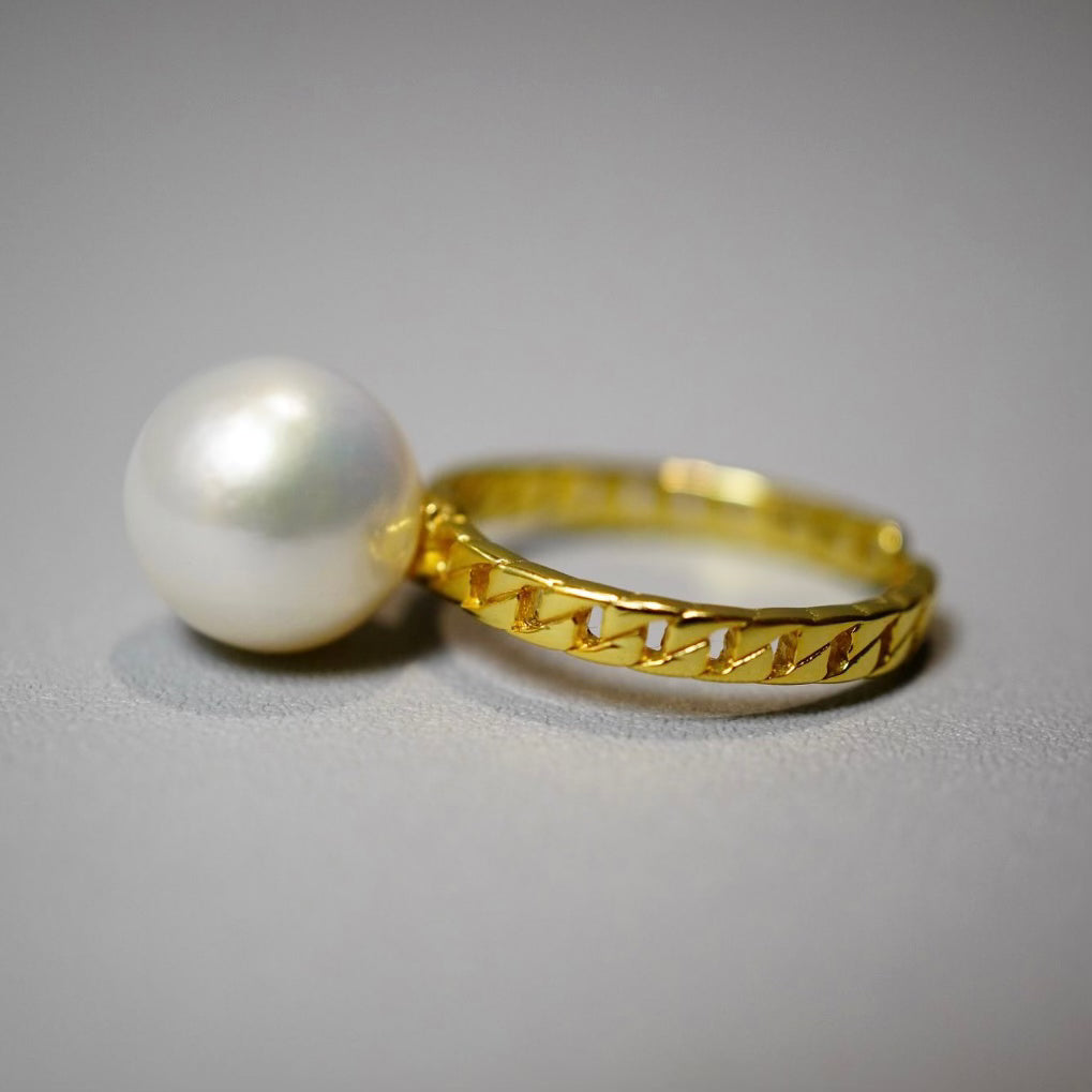 Chain Pearl Ring