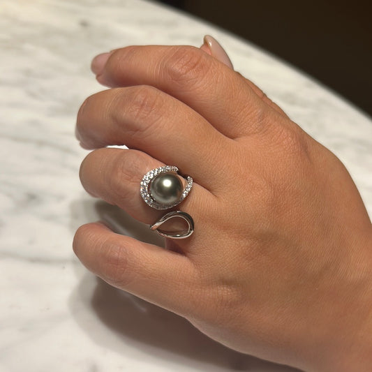 Tahitian Pearl Double Ring