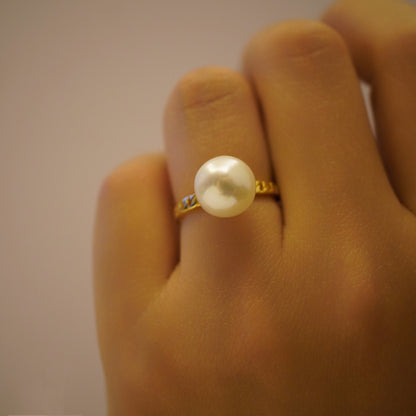 Chain Pearl Ring