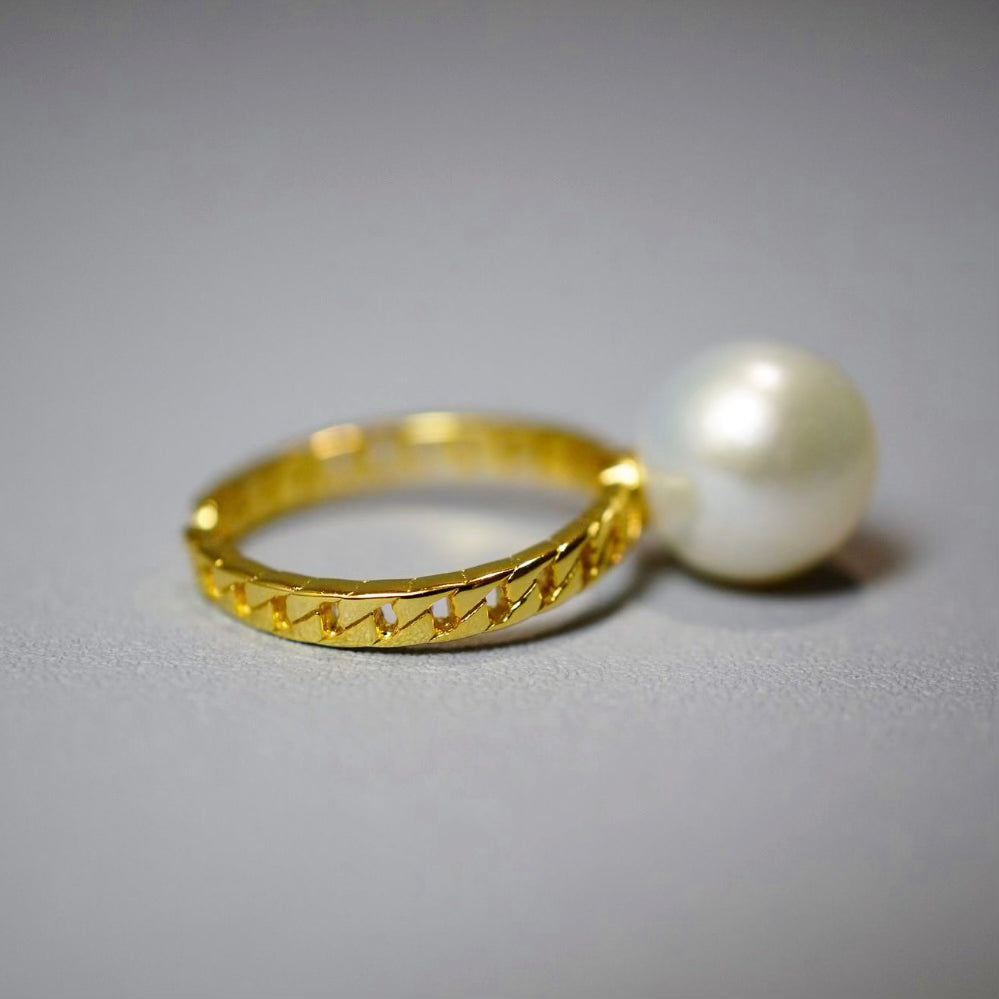 Chain Pearl Ring