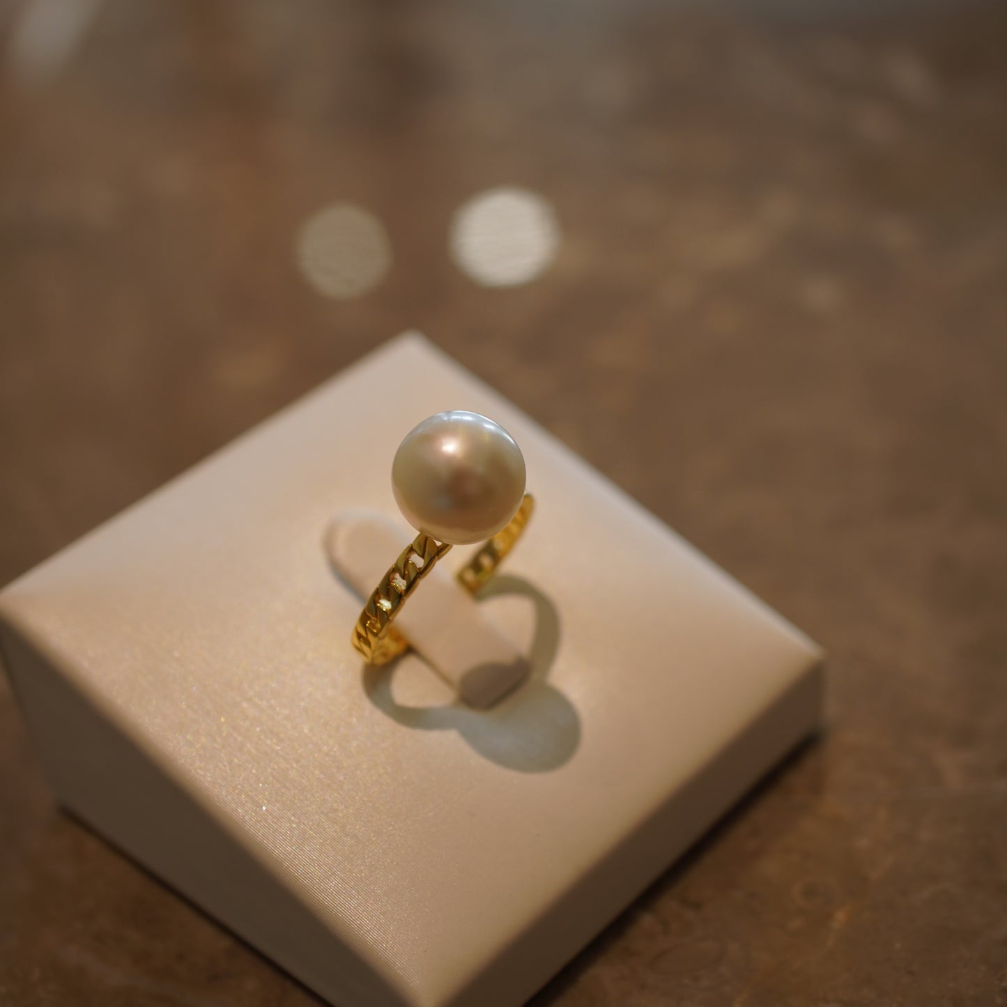 Chain Pearl Ring