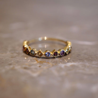 Multi Color Stone Ring