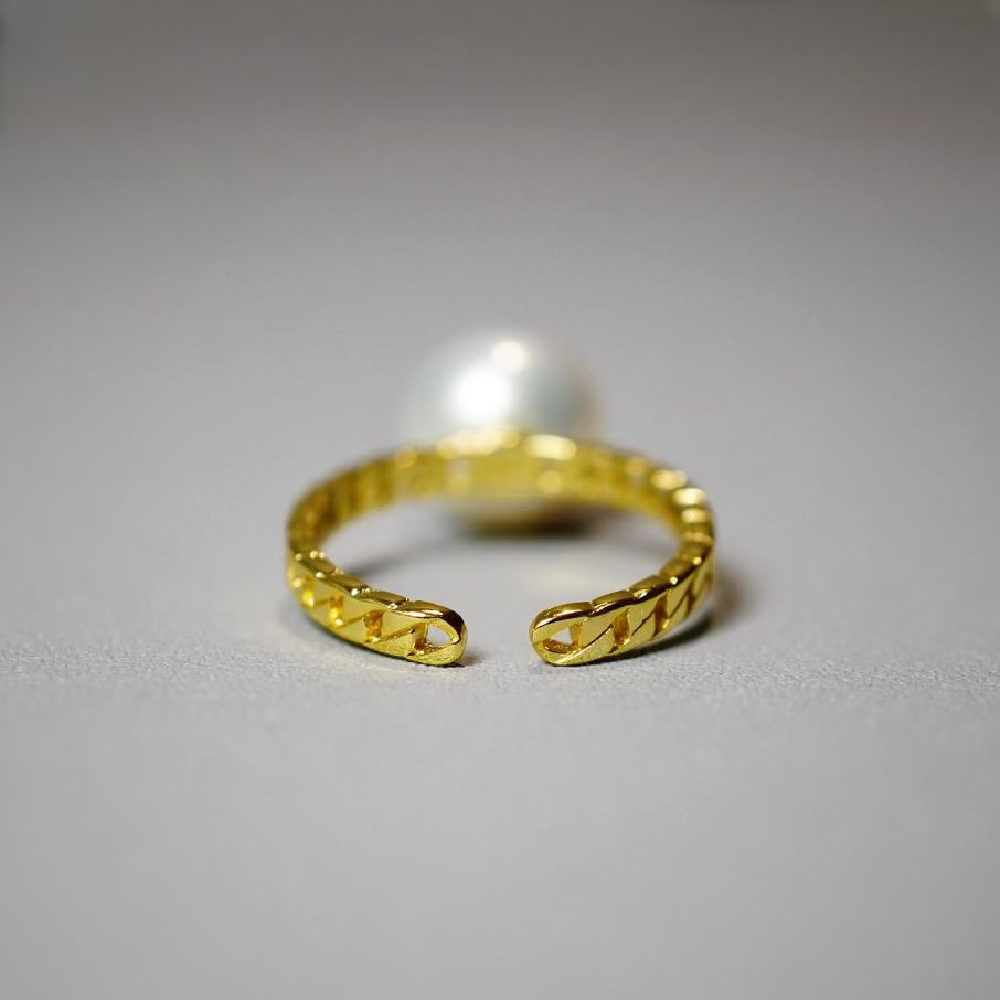 Chain Pearl Ring