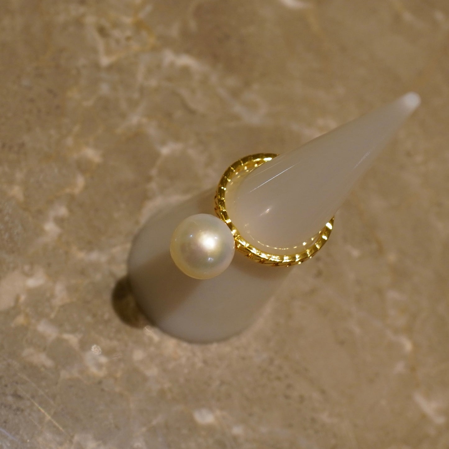 Chain Pearl Ring