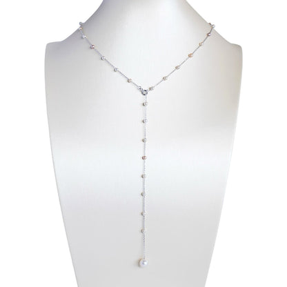 Color Baby Pearl Station Necklace & Bracelet